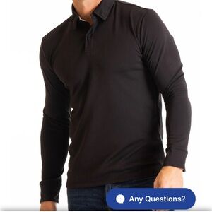 Twillory Performance Long Sleeve Polo (XL) black